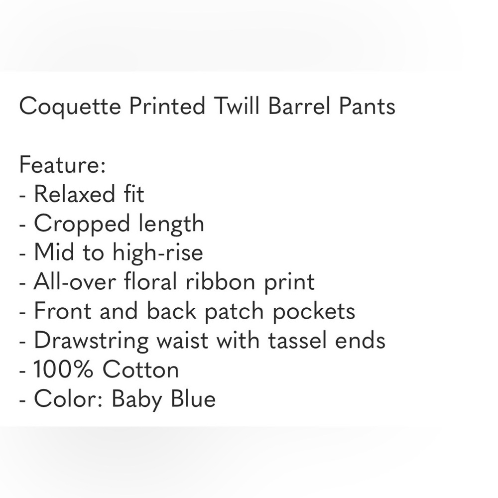 Women's Rareraw Blue Cropped Pants Bow Design - Picture 4 of 12